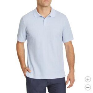 NEW Marc New York Men's L Andrew Marc Sweater Polo Shirt Light Blue Cotton